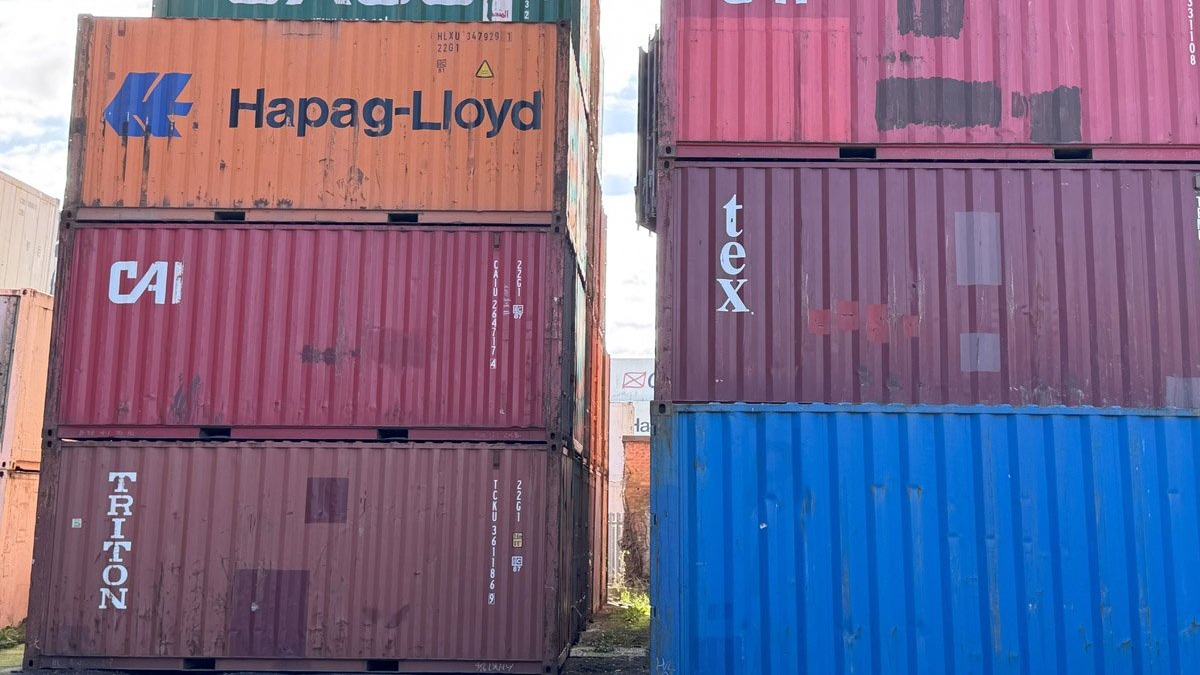 stack of storage containers