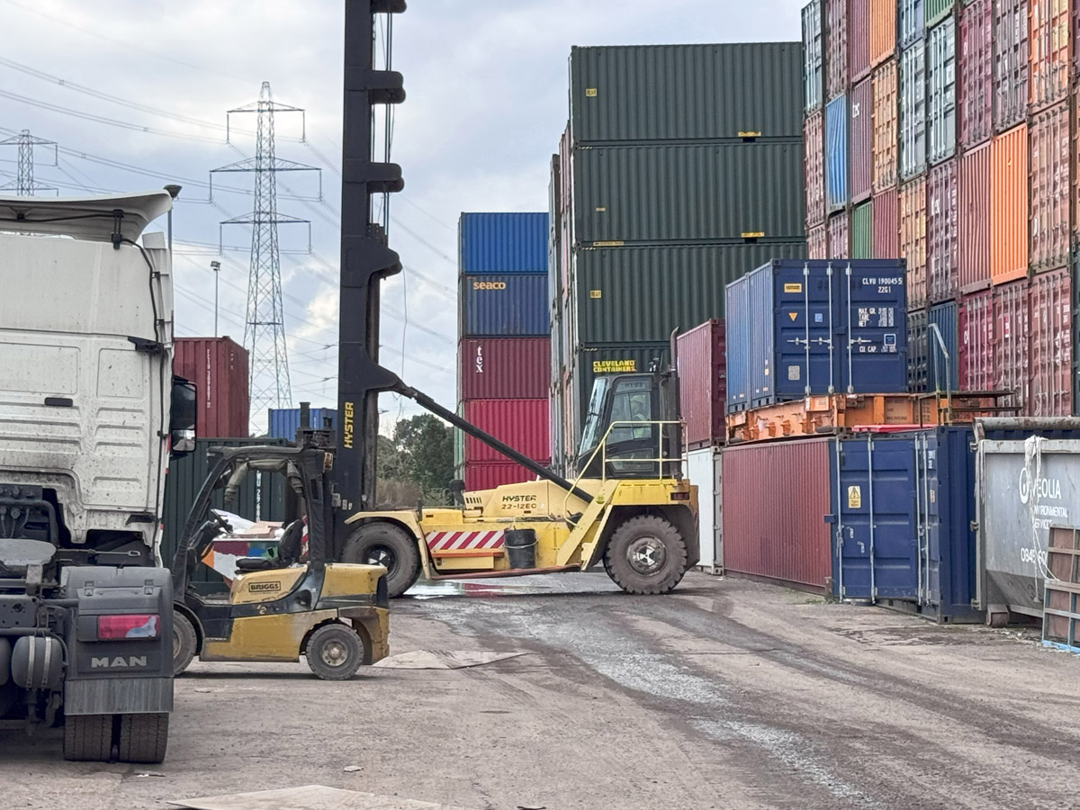 stack of storage containers
