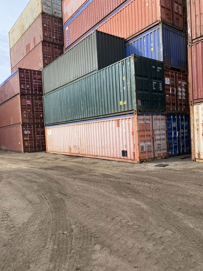 stack of storage containers